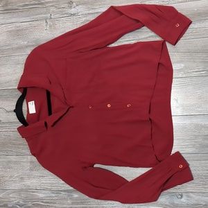 Wilfred Free Red Button Down Top Small